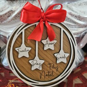 Bola Feliz Natal 3D - Família